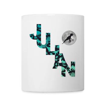 JULIAN - Schöner Jungen Name mit Dinosaurier - Tasse - Weiß - Vorne