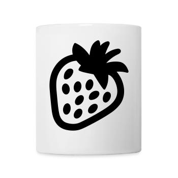Erdbeere - Tasse - Weiß - Vorne
