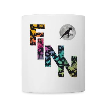 FINN - Schöner Jungen Name mit Dinosaurier - Tasse - Weiß - Vorne