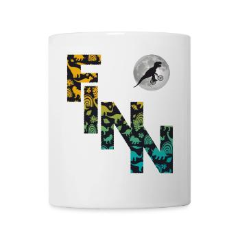 FINN - Schöner Jungen Name mit Dinosaurier - Tasse - Weiß - Vorne