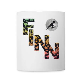 FINN - Schöner Jungen Name mit Dinosaurier - Tasse - Weiß - Vorne