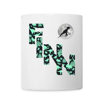 FINN - Schöner Jungen Name mit Dinosaurier - Tasse - Weiß - Vorne