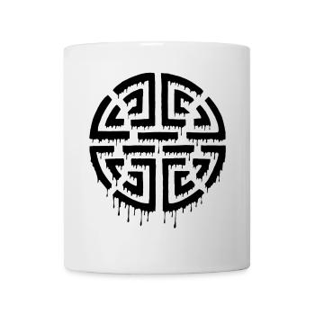 Graffiti eines schwarzen Labyrinths - Tasse - Weiß - Vorne