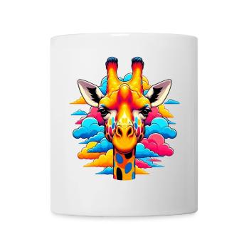 Giraffe with head in cloud clouds - Mug - white - Front