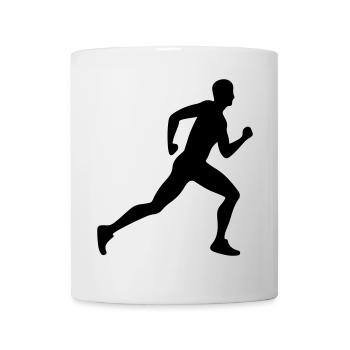 Running Marathon Sport Silhouette - Mug - white - Front