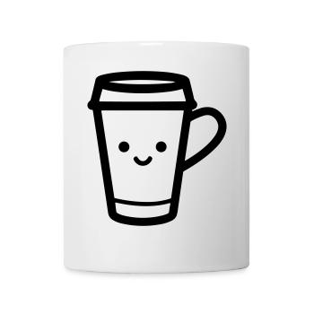 Kaffeebecher - Tasse - Weiß - Vorne