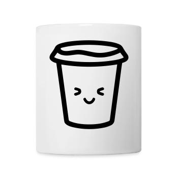 Kaffeebecher - Tasse - Weiß - Vorne