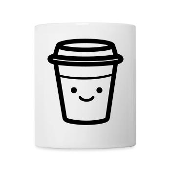 Kaffeebecher - Tasse - Weiß - Vorne