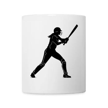 Cricket Woman Silhouette - Mug - white - Front