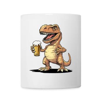 Dinosaur Beer Dino T-Rex Beer Glass Pils Funny - Mug - white - Front