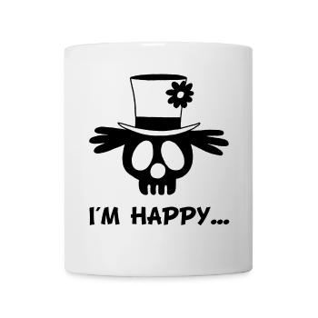Clown Totenschädel (Schwarz) - Tasse - Weiß - Vorne