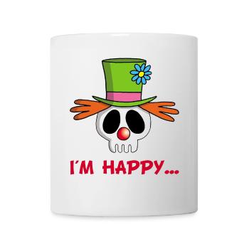 Clown Skull - Mug - white - Front