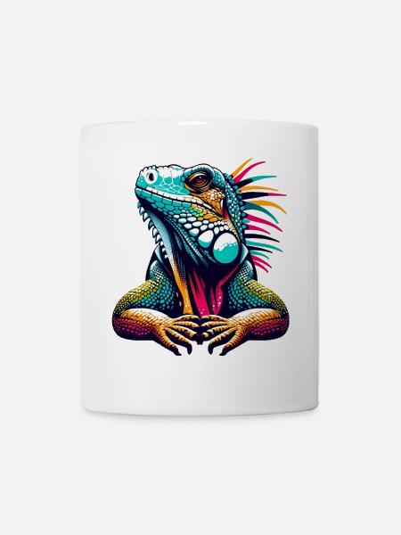 Leguan - Tasse - Weiß