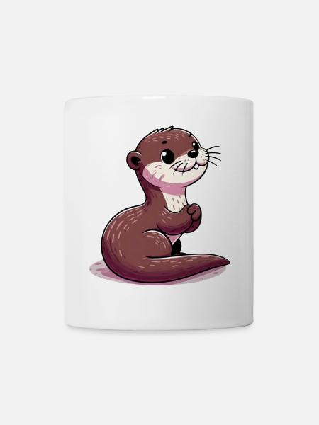 Loutre - Mug blanc - blanc