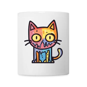 Katze Halloween Lustig - Tasse - Weiß - Vorne