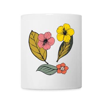 Autumn floral, Hibiskus - Tasse - Weiß - Vorne