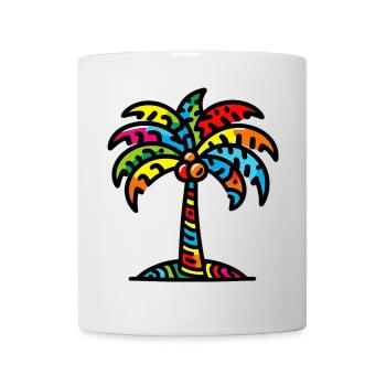 Palme - Tasse - Weiß - Vorne