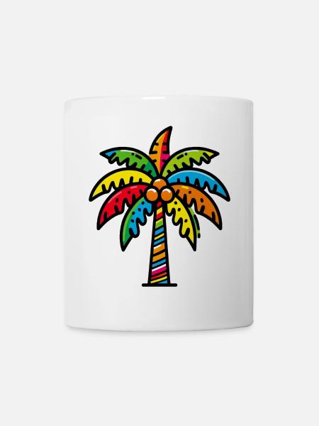 Palme - Tasse - Weiß