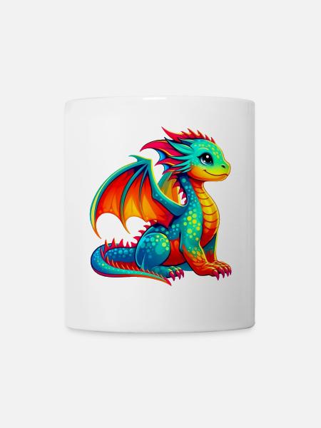 Drache - Tasse - Weiß