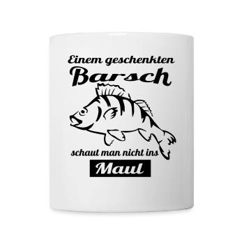Angler Motiv mit Barsch - Tasse - Weiß - Vorne