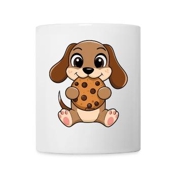 Cute Dachshund Cookie Cookie Cartoon Nibble Candy - Mug - white - Front