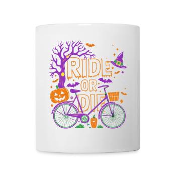 Halloween Bike Ride Spirit Design - Mug blanc - blanc - Devant