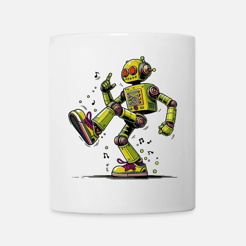 Außerirdischer außerirdischer Roboter tanzt - Tasse - Weiß