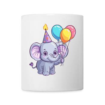 Elephant Birthday Comic - Mug - white - Front