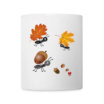 Ants in autumn - Mug - white - Front