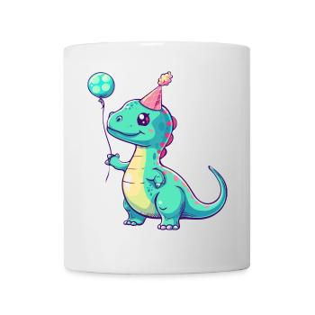 Dinosaur brontosaurus birthday comic - Mug - white - Front