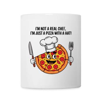 Pizza Chef Humour T-Shirt - Mug - white - Front