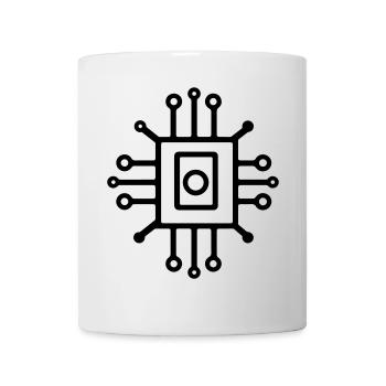 Digital Computer Chip Symbol - Tasse - Weiß - Vorne