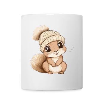 écureuil mignon mignon bébé mignon enfants dessin animé animal - Mug blanc - blanc - Devant