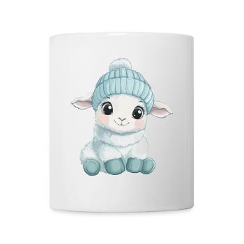 Sheep Cute Cute Baby Kids Animal Lamb Cartoon - Mug - white - Front