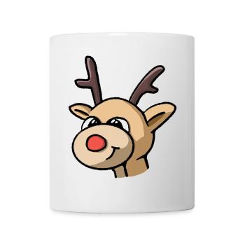 Renne Rudolf - Mug blanc - blanc - Devant