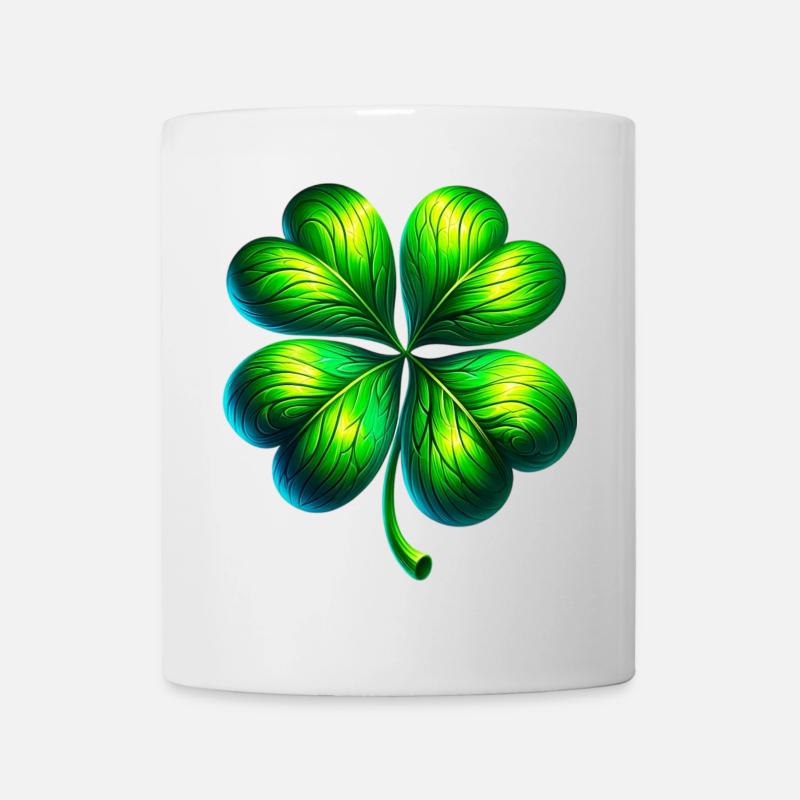 Vierblättriges Kleeblatt - Tasse - Weiß