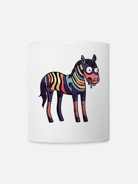 Pferd Halloween Tier - Tasse - Weiß