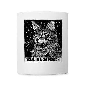 Chat personne chat animal de compagnie déclaration - Mug blanc - blanc - Devant