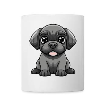 Mastiff chien bande dessinée mignon - Mug blanc - blanc - Devant