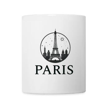 Paris Eiffel Tower silhouette in a circle - Mug - white - Front