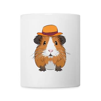 Cute guinea pig with hat - Mug - white - Front