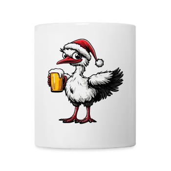 Strauß Weihnachten Bier - Tasse - Weiß - Vorne