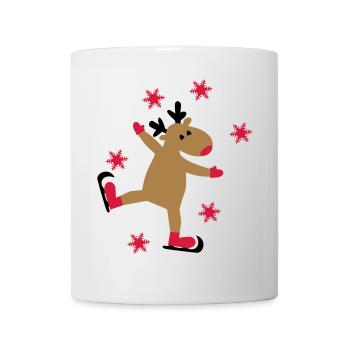 Drôle d’orignal pour Noël - Mug blanc - blanc - Devant