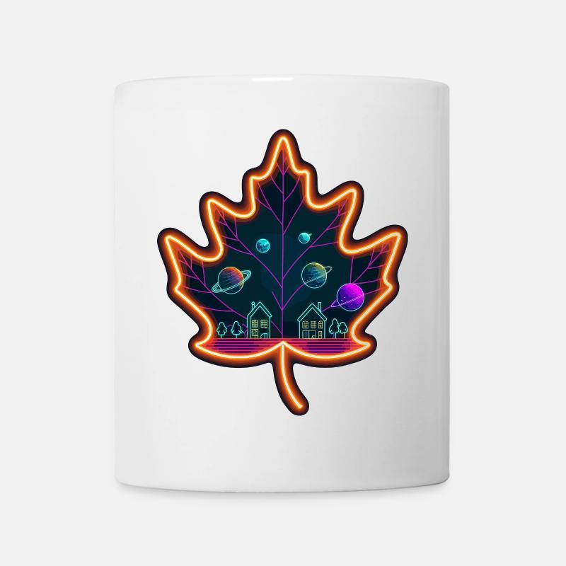Ahornblatt - Tasse - Weiß