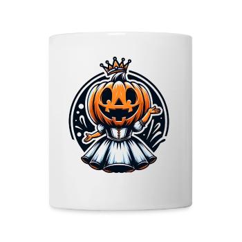 Princesse citrouille d’Halloween avec couronne - Mug blanc - blanc - Devant