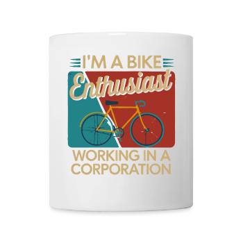 Bike Enthusiast Firmenleben - Tasse - Weiß - Vorne