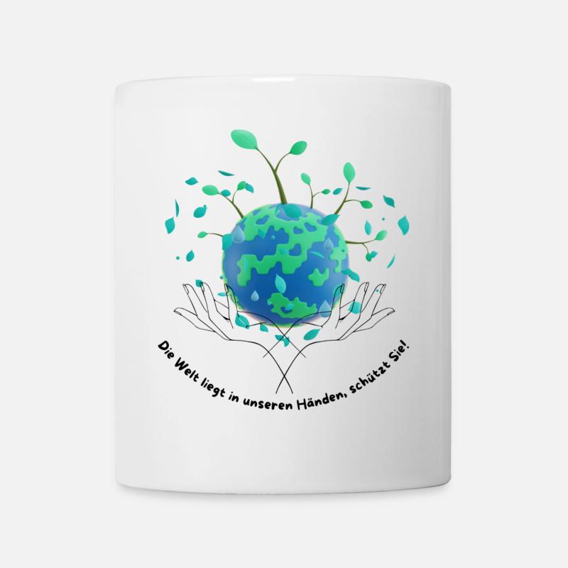 The world is in our hands, protect it! - Mug - white