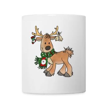 Weihnachtsren - Tasse - Weiß - Vorne