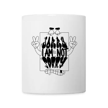 Sorry Not Sorry – frecher Statement-Spruch - Tasse - Weiß - Vorne