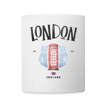 London Red Phone Booth Aquarell - Tasse - Weiß - Vorne